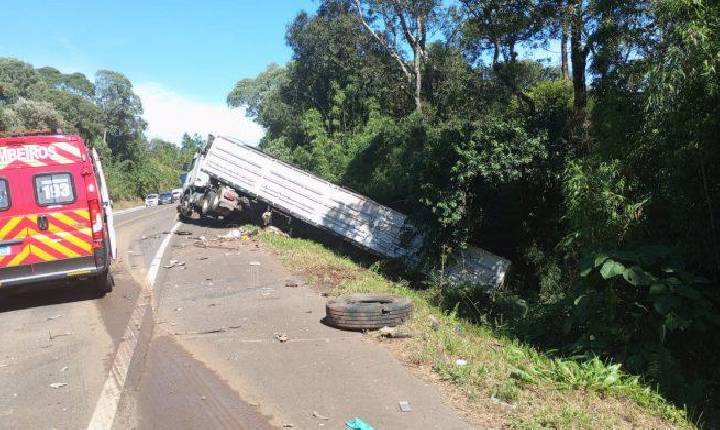 Acidente grave registrado na BR-282 entre Irani e Vargem Bonita