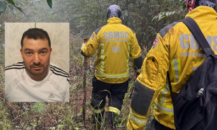 Bombeiros seguem nas buscas por homem desaparecido em Seara