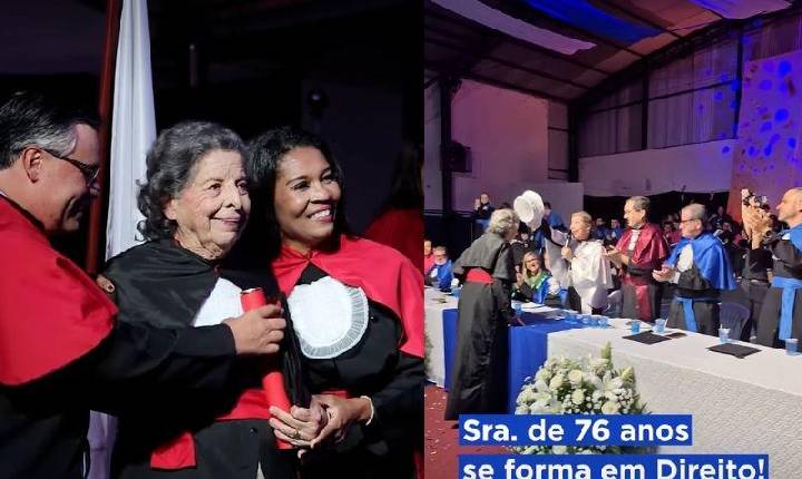 Brasileira idosa, de 76 anos, se forma em Direito e é aplaudida de pé