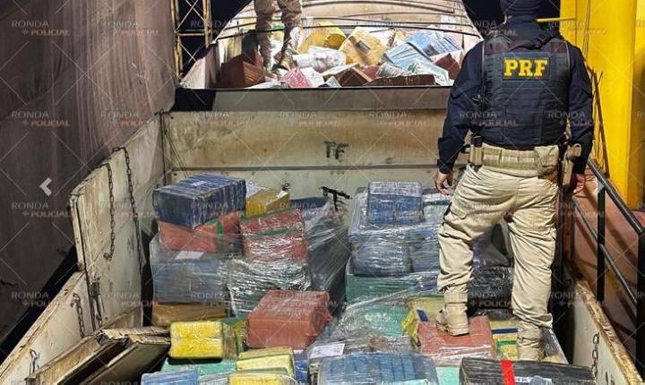 Caminhoneiro de Xanxerê é preso com mais de 17 toneladas de drogas