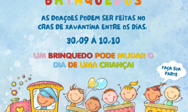 Campanha arrecada brinquedos para crianças em Xavantina