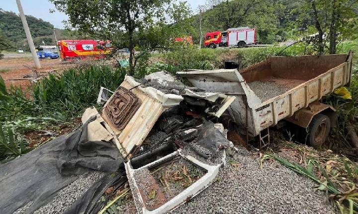 Condutor gravemente ferido em mais um acidente no Contorno Viário de Seara