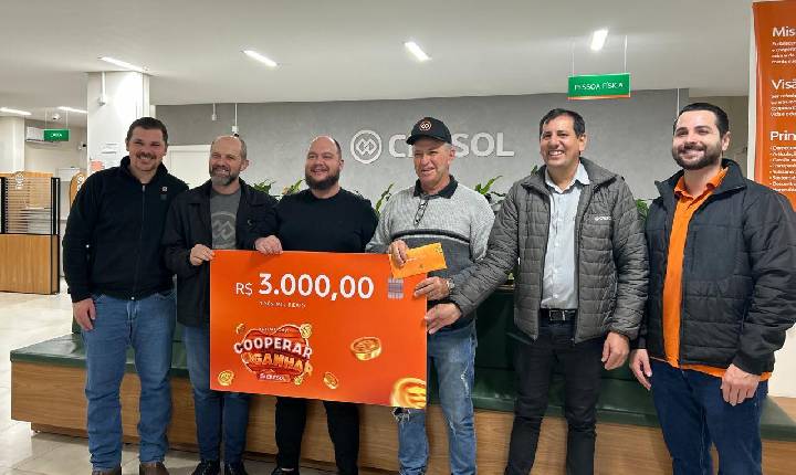 Cresol realiza seis sorteios na campanha Cooperar é Ganhar