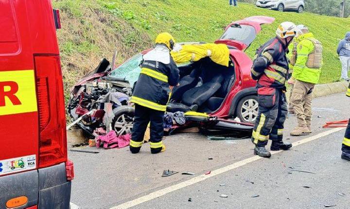 Duas pessoas feridas após colisão grave na SC-283, Fragosos em Concórdia