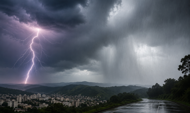 Frente fria traz chuva e risco de temporais para o Oeste de Santa Catarina neste fim de semana