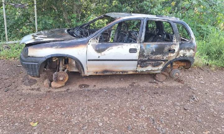 Incêndio em veículo na SC 283, entre Seara e Arvoredo