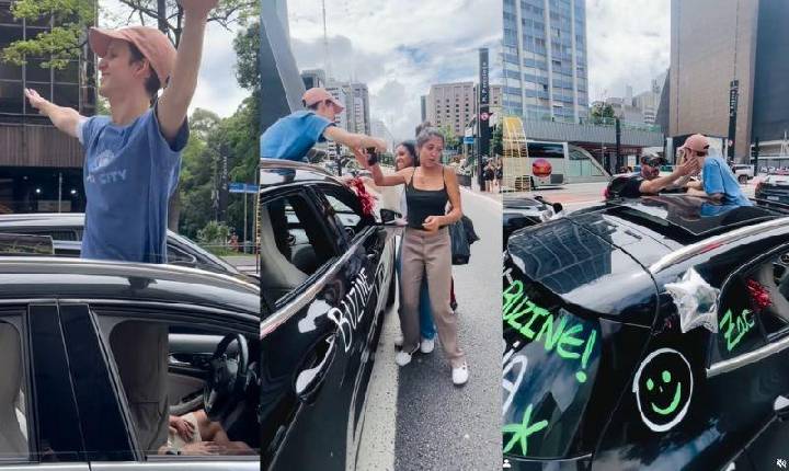 jovem de 16 comemora última quimio e até policial para pra cumprimentar;