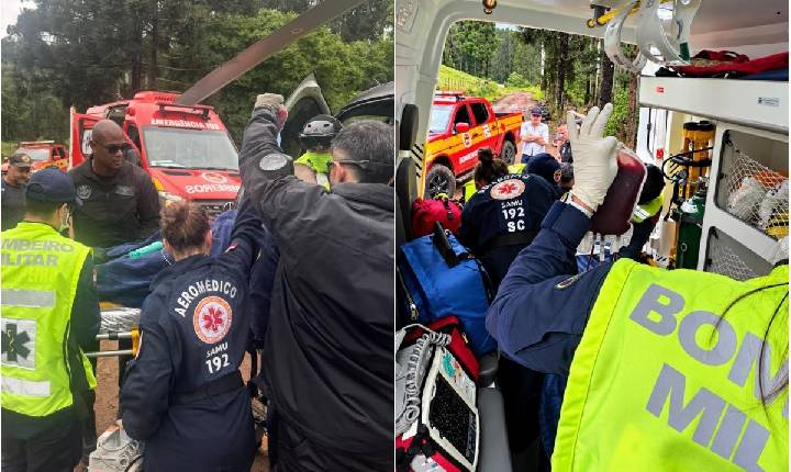 Jovem de 23 anos é atingido por árvore, ejetado e atropelado por caminhão em Faxinal dos Guedes