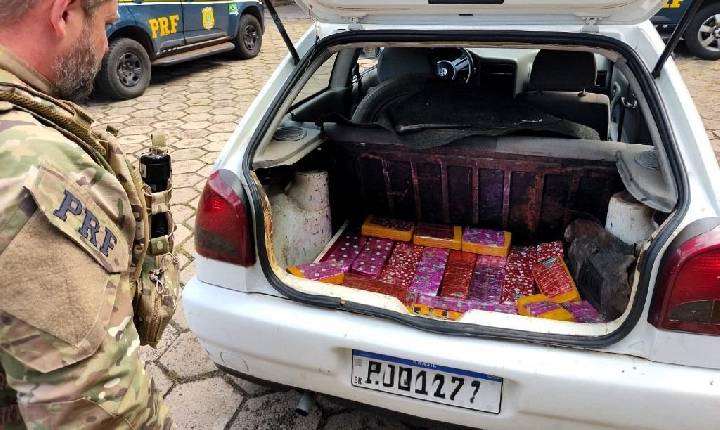 Jovem e namorada de 16 anos são flagrados com 60 kg de maconha na BR-282