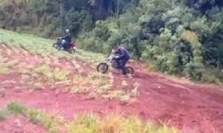 Jovens vandalizam área de pastagem no interior de Passos Maia e postam vídeos nas redes sociais