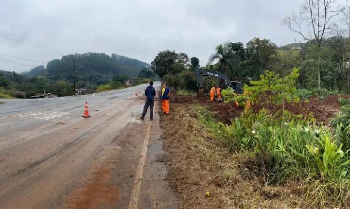 Local de acidentes após descida do Contorno Viário de Seara passa por melhorias