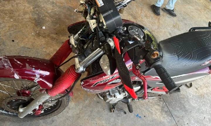 Motociclista fica ferido em acidente na Rua do Comércio, em Seara