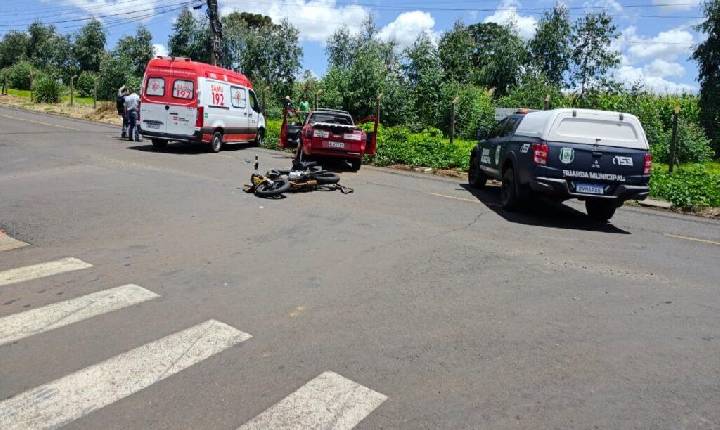 Motociclista gravemente ferido após acidente em Chapecó