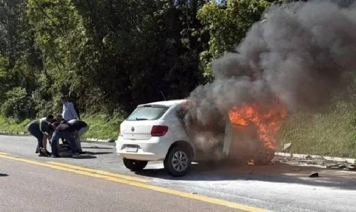 Motorista da Saúde de Seara recebe alta. Um dos ocupantes do veículo segue internado