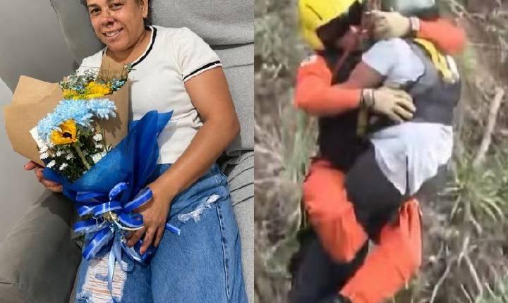 Mulher jogada do penhasco tem alta, volta para casa e recebe carinho dos filhos, em MG