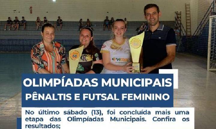 ⚽ No último sábado (13), foi concluída mais uma etapa das Olimpíadas Municipais