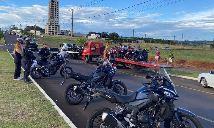 Operação em Chapecó recolhe mais de 20 motocicletas com descarga adulterada