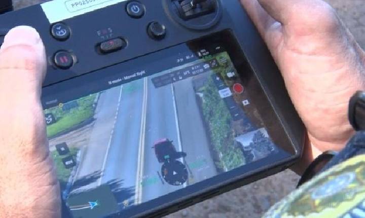 PRF começa a usar drones no Oeste de SC para fiscalizar trânsito e combater crimes