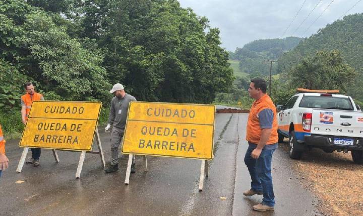 Rodovia entre Seara e Itá ficará interditada pelo menos até a segunda-feira, dia 06