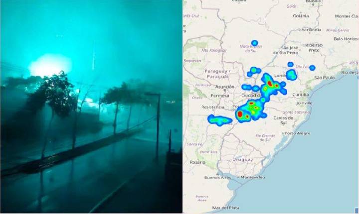 Santa Catarina tem mais de 8 mil raios em 10h e duas mortes