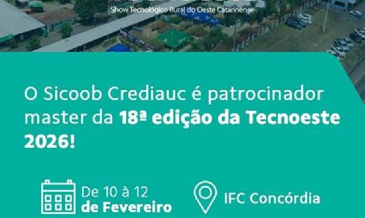 Sicoob Crediauc é Patrocinador Master da Tecnoeste 2026