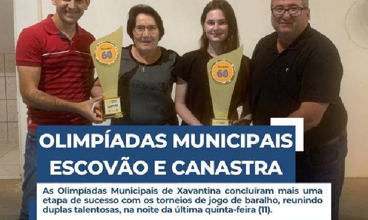 Torneios de jogo de baralho nas Olimpíadas Municipais de Xavantina