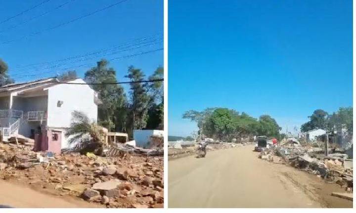 Vídeos impressionantes mostram os estragos em cidades do Rio Grande do Sul