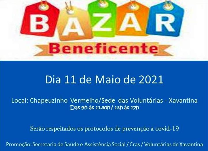 Bazar Beneficente será realizado em Xavantina
