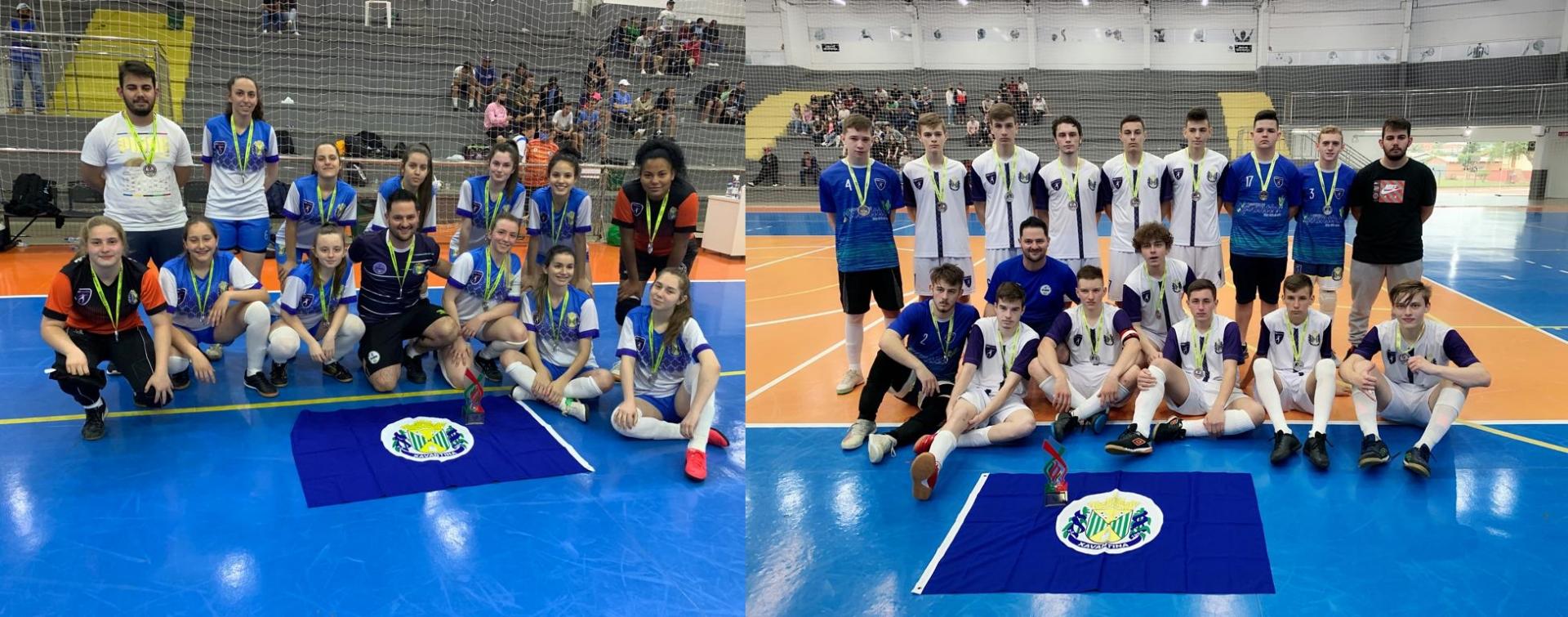Futsal de Xavantina fica Vice Campeão nas categorias Masculino e Feminino na Olesc 2021, em Xanxerê