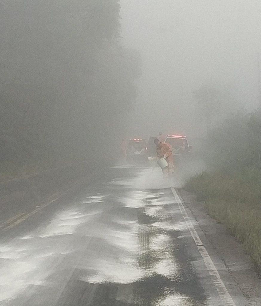 Vazamento de óleo na SC-283 entre Concórdia e Seara
