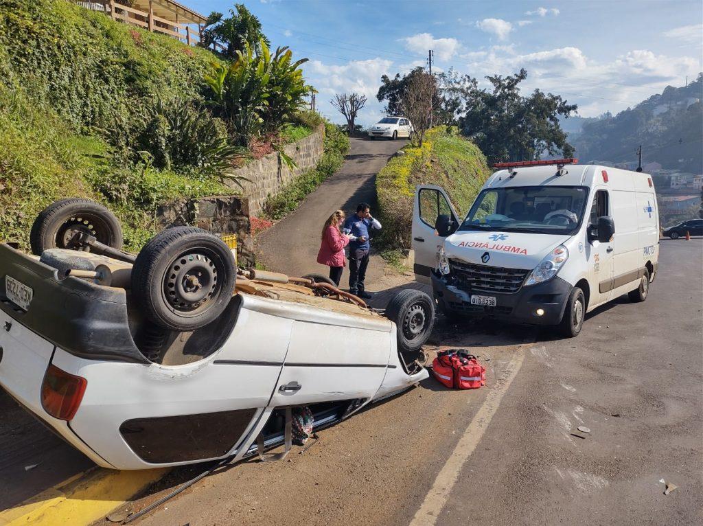 Acidente em Seara deixa motorista ferido