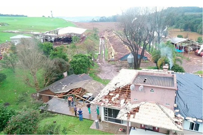 Concórdia teve passagem de tornado na última semana, informa Defesa Civil de SC