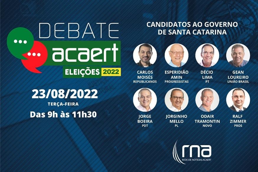 Amanhã,  ACAERT realiza debates com candidatos ao governo de Santa Catarina