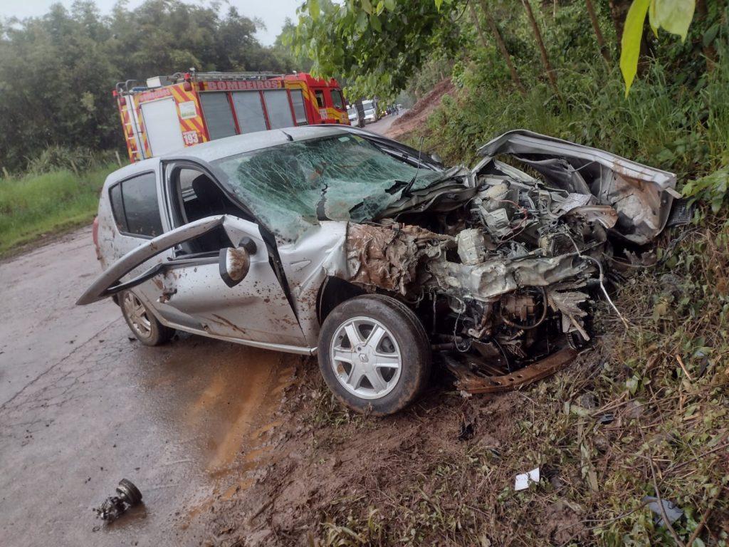 Acidente de trânsito é registrado na SC-155