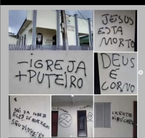 FAKE NEWS: Imagens que circulam de igreja vandalizada em Xaxim são de outro local