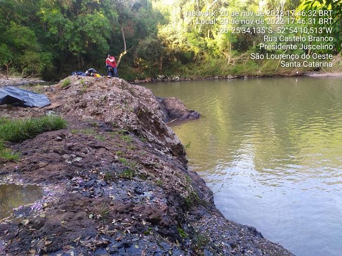 Jovem morre afogado em cachoeira no Oeste de SC