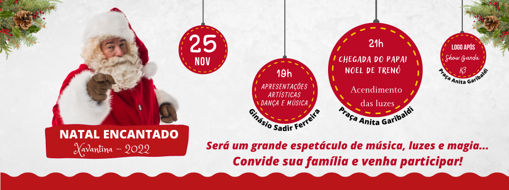 Natal Encantado será realizado hoje (25) em Xavantina