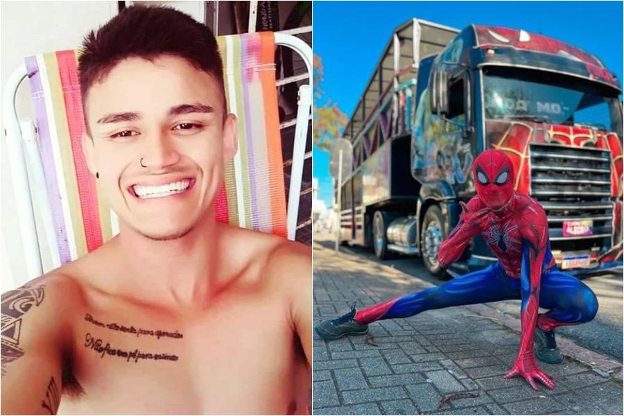 Vítima assassinada em Xaxim fazia personagem Homem-Aranha na “Carreta da Alegria”