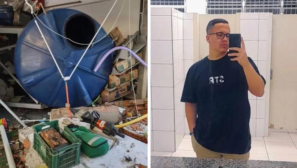 Funcionário morre após caixa d’água desabar em colégio de SC