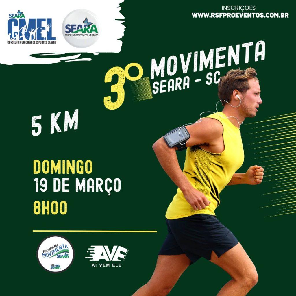 Inscrições abertas para mais uma edição da corrida Movimenta Seara