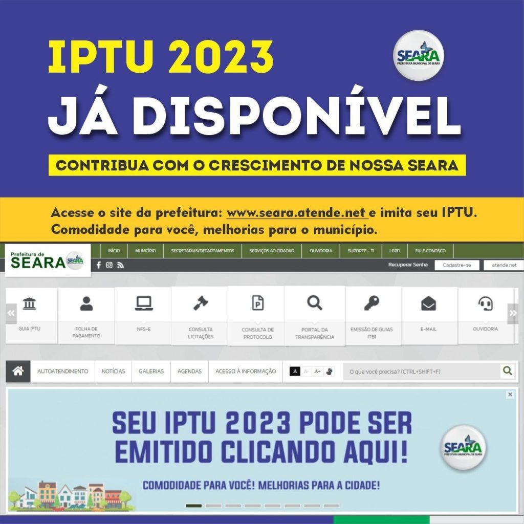 IPTU 2023 em Seara já está disponível