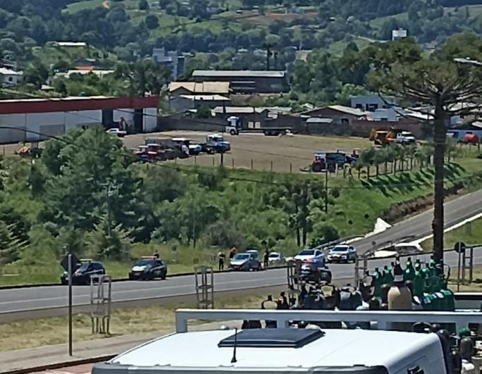 Segurança pública troca tiros e faz perseguição a assaltantes em Ponte Serrada