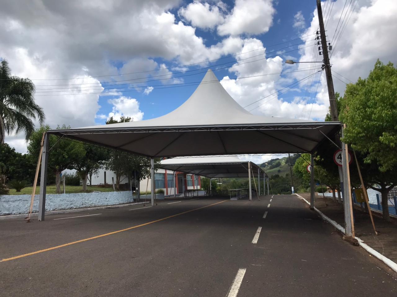Estrutura pronta para o evento alusivo aos 59 anos de Xavantina