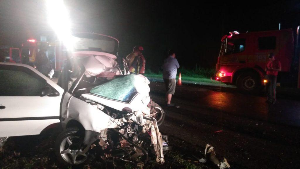 Duas pessoas morrem em acidente na BR 158, em Cunha-Porã