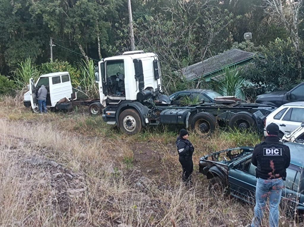 Polícia Civil faz operação em Concórdia por crimes de roubo, receptação e adulteração de veículos