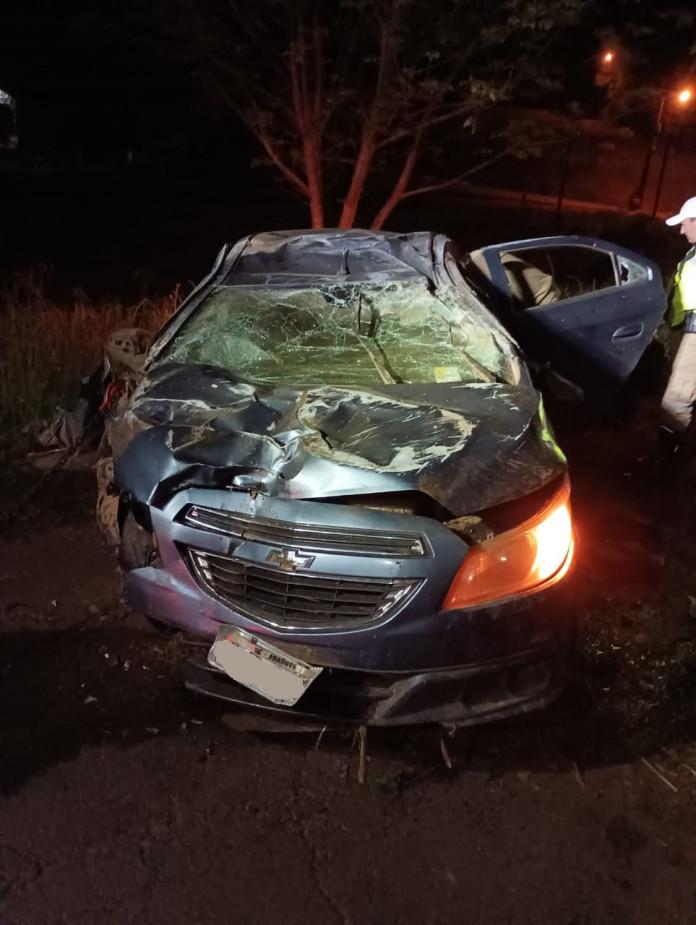 Acidente grave: criança fica ferida em saída de pista com capotamento em Arabutã