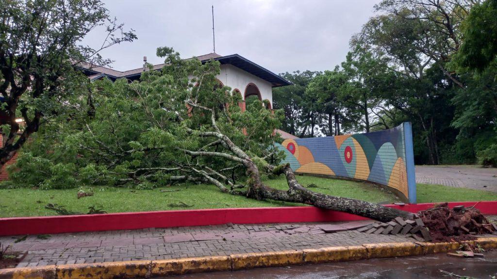 Temporal causa estragos e aulas são canceladas em Itá
