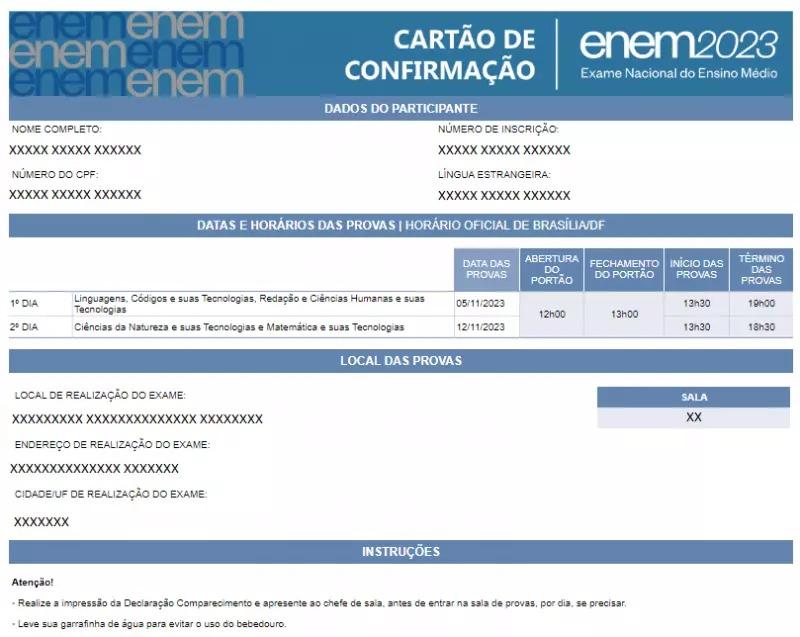 Enem 2023: candidatos devem levar cartões impressos após problemas