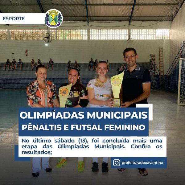 ⚽ No último sábado (13), foi concluída mais uma etapa das Olimpíadas Municipais