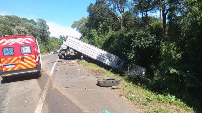 Acidente grave registrado na BR-282 entre Irani e Vargem Bonita